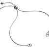 Sterling Silver Adjustable Ball Clasp And Snake Chain Bracelet Component
