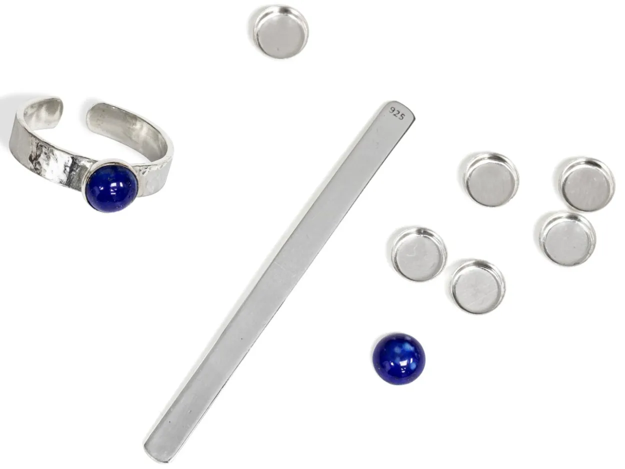 Sterling Silver Adjustable Lapis Ring Project