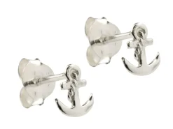 Sterling Silver Anchor Stud Earrings