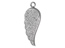 Sterling Silver Angel Wing Stone Set 25mm