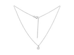Sterling Silver Anklet With Disc Charm Drop