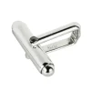 Sterling Silver Assembled Cufflink Fitting Round Bar With U Arm Plain