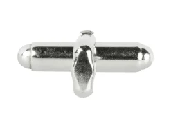 Sterling Silver Assembled Cufflink Fitting Round Bar With U Arm Plain