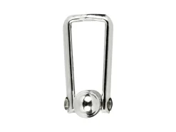 Sterling Silver Assembled Cufflink Fitting Round Bar With U Arm Plain