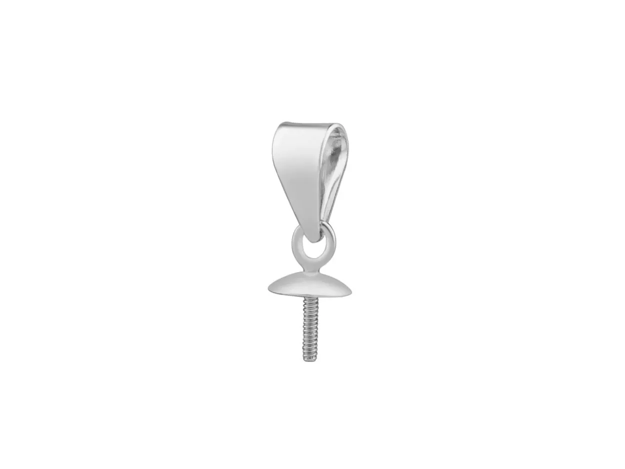 Sterling Silver Bail With 3mm Thread Cup