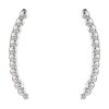 Sterling Silver Ball Ear Climber Earrings