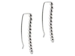 Sterling Silver Ball Ear Climber Earrings