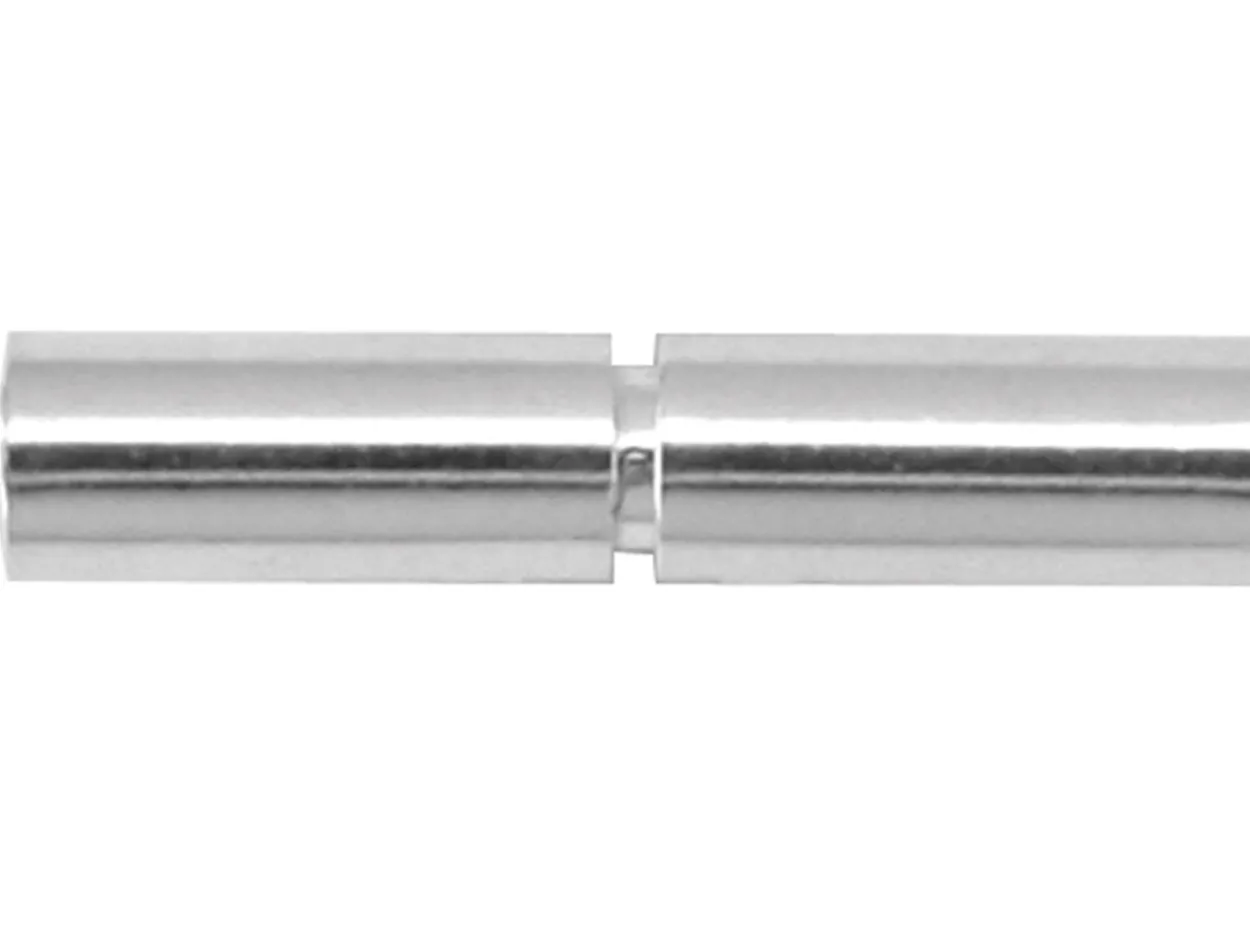 Sterling Silver Bayonet Clasp With A Push And Twist Action, Outside Diameter 4.5mm