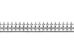 Sterling Silver Bead And Fleur Gallery Strip 7.5mm