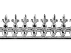Sterling Silver Bead And Fleur Gallery Strip 7.5mm