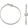 Sterling Silver Beading Hoop Earrings 15mm Pack of 6
