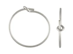 Sterling Silver Beading Hoop Earrings 15mm Pack of 6