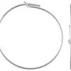 Sterling Silver Beading Hoop Earrings 30mm Pack of 6