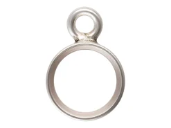 Sterling Silver Bezel Setting Drop, 4mm