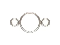Sterling Silver Bezel Setting Connector 4mm