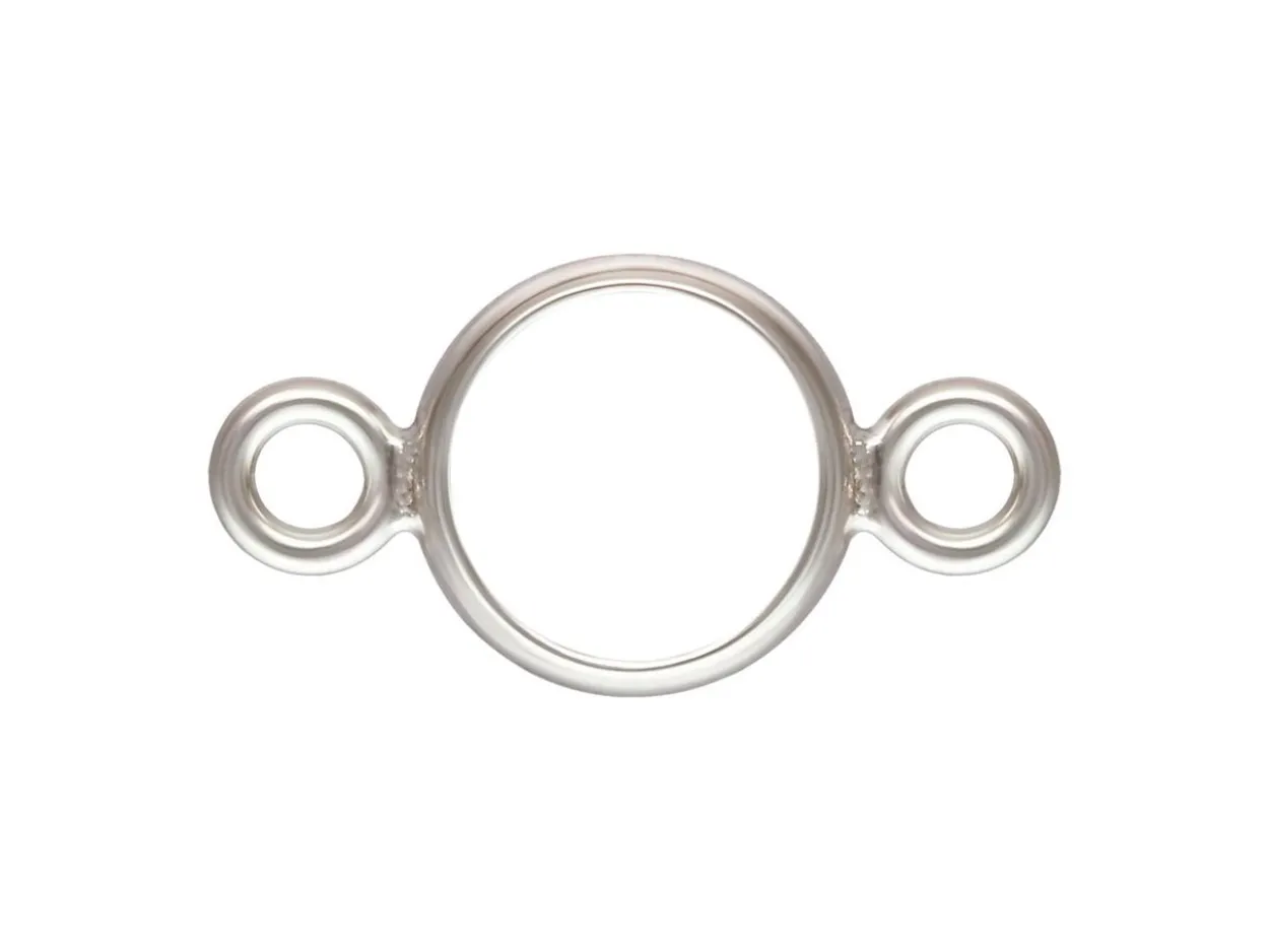 Sterling Silver Bezel Setting Connector 4mm