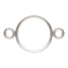 Sterling Silver Bezel Setting Connector 6mm