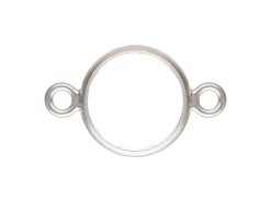 Sterling Silver Bezel Setting Connector 6mm