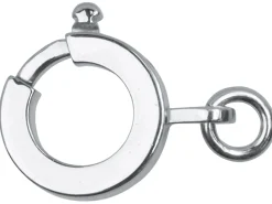 Sterling Silver Bolt Ring Flat 10mm Open, Flat Clean Profile, With Open Jump Ring