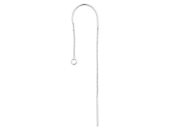 Sterling Silver 1" Box Chain Ear Thread With U-bar