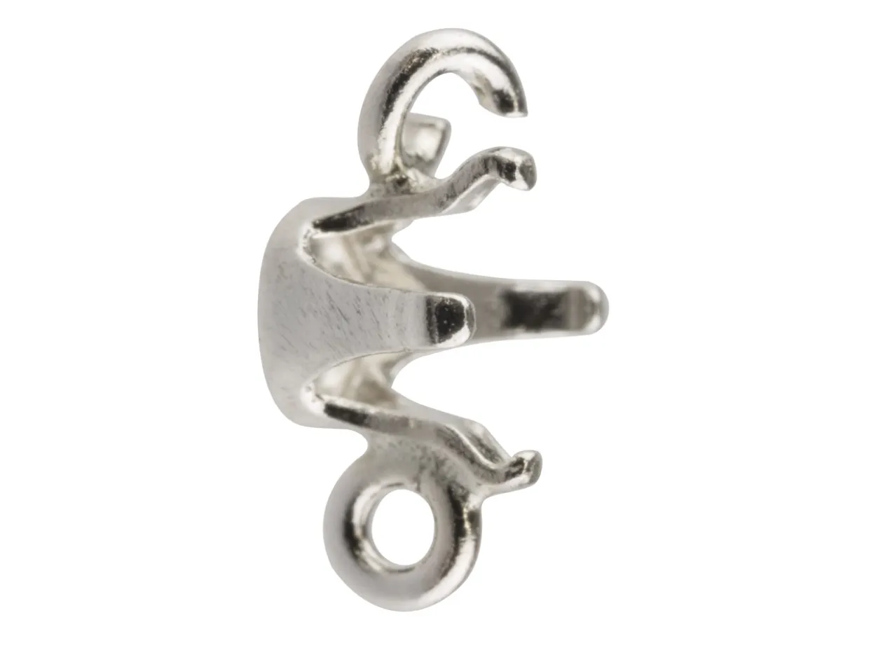 Sterling Silver Buttercup 4 Claw Connector 4mm