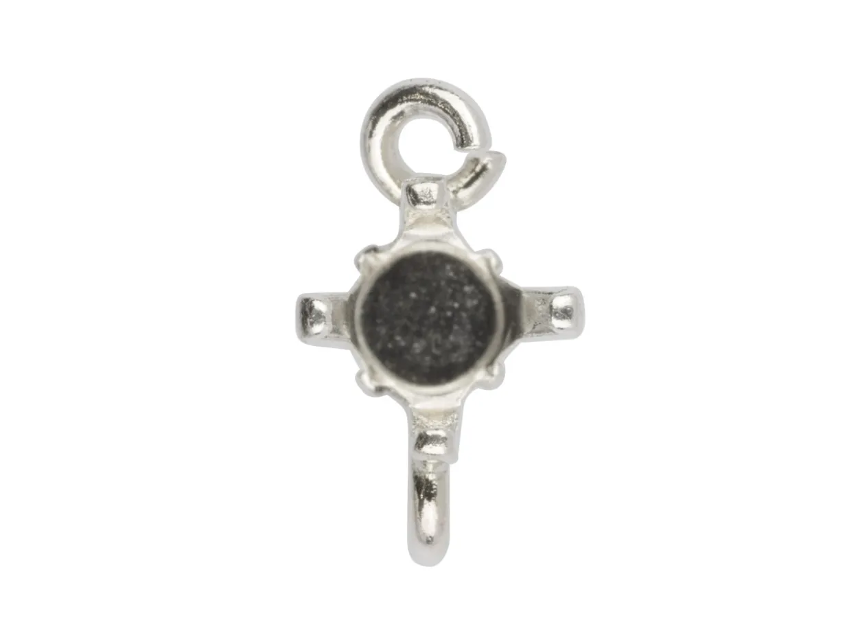 Sterling Silver Buttercup 4 Claw Connector 4mm