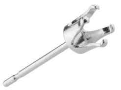 Sterling Silver Buttercup 4 Claw Ear Stud 4mm