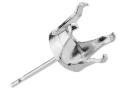 Sterling Silver Buttercup 4 Claw Ear Stud 8mm