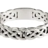 Sterling Silver Celtic Band Ring 4mm Wide Hallmarked Size O
