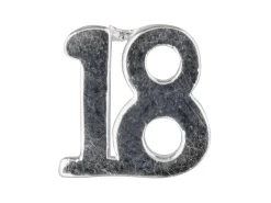 Sterling Silver '18' Charm Bead