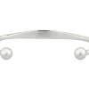 Sterling Silver Childs Torque Bangle, Round Wire, Flat Top For Engraving