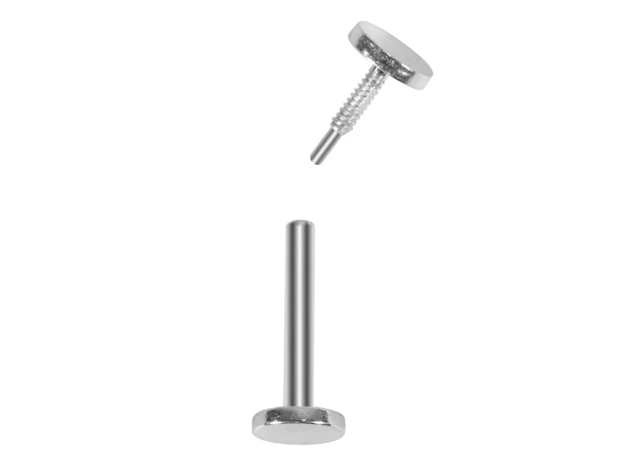 Sterling Silver Circle Labret Tube 3mm