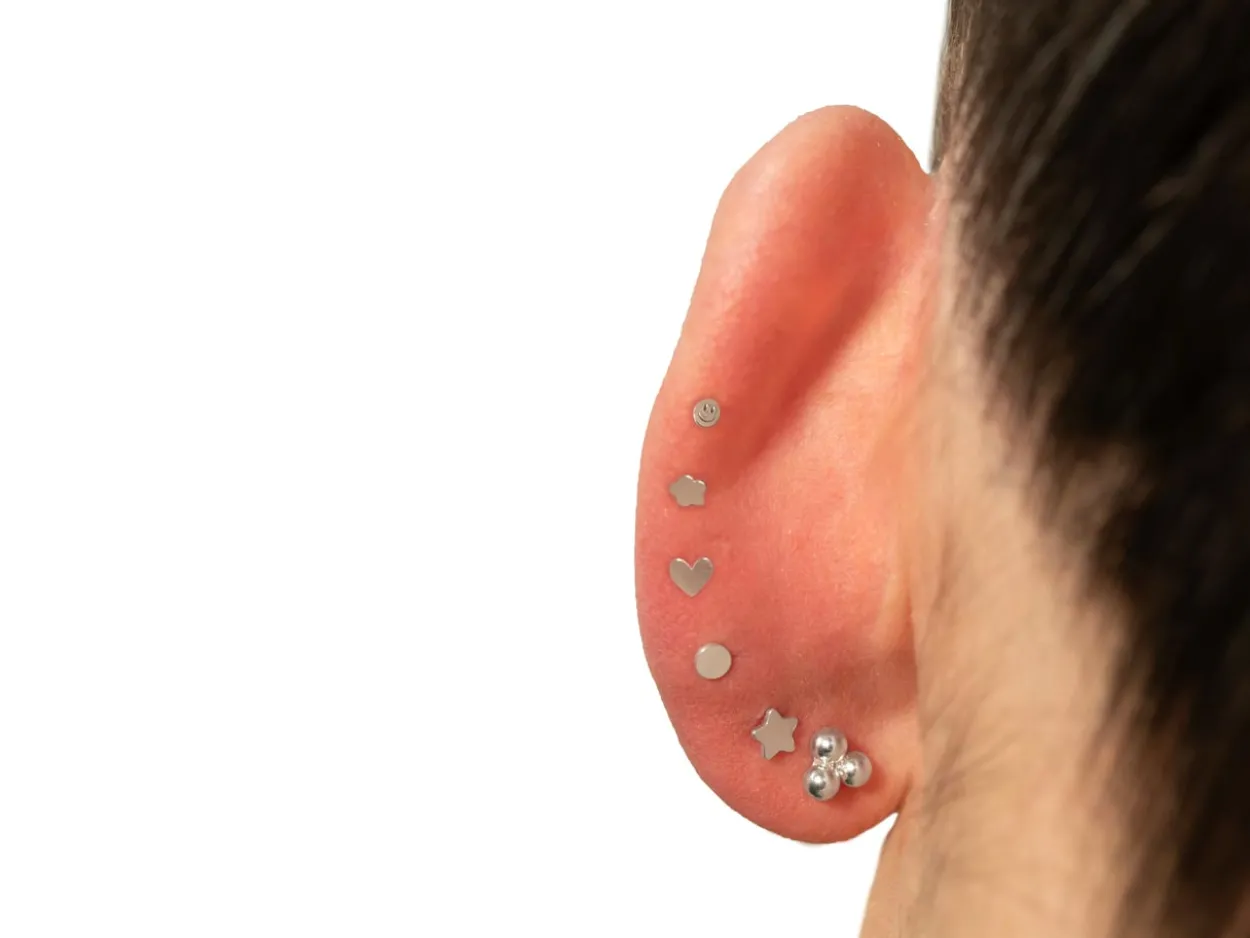 Sterling Silver Circle Labret Tube 3mm