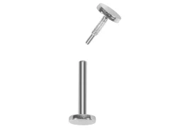 Sterling Silver Circle Labret Post 3mm