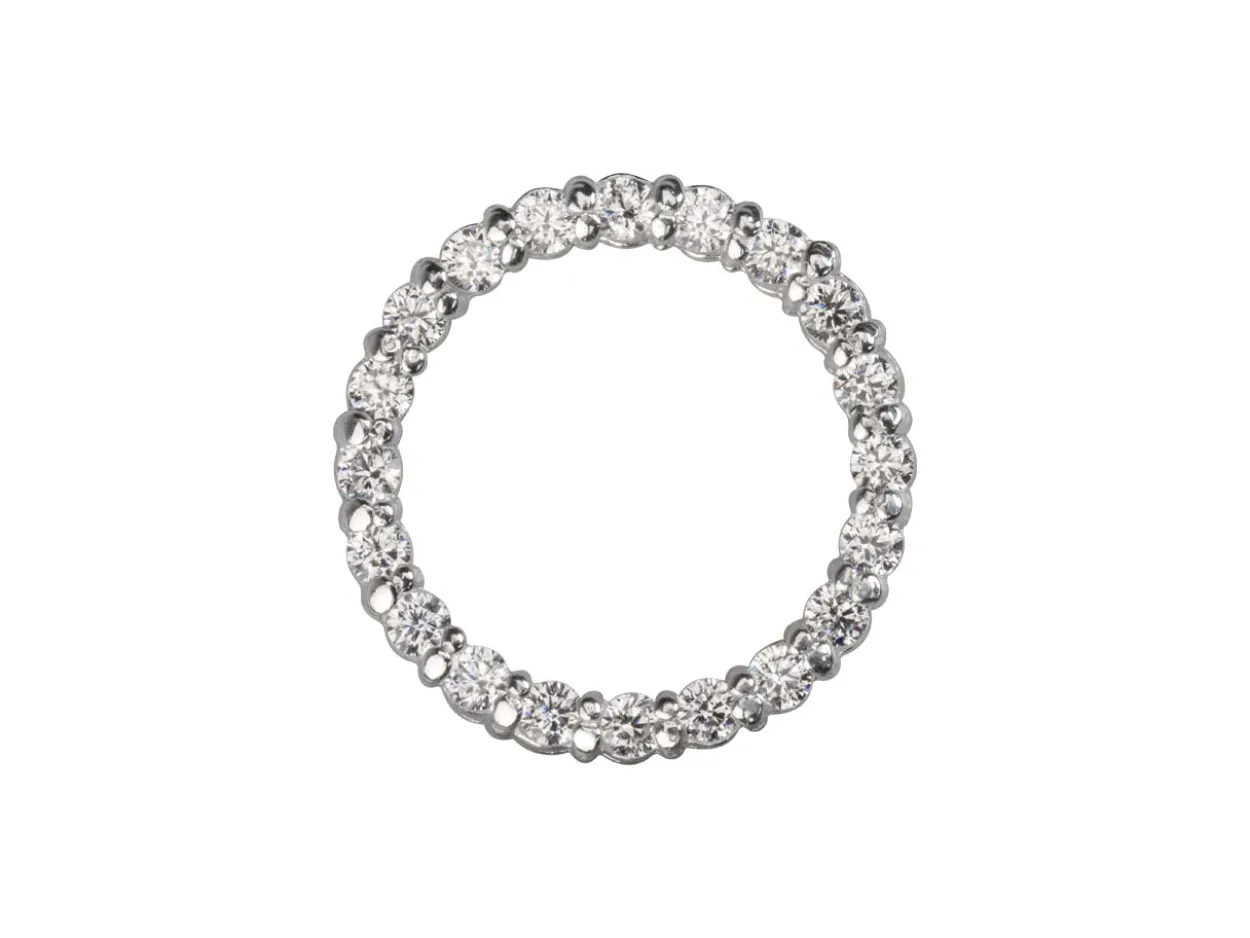 Sterling Silver Circle Of Life Stone Set 18mm