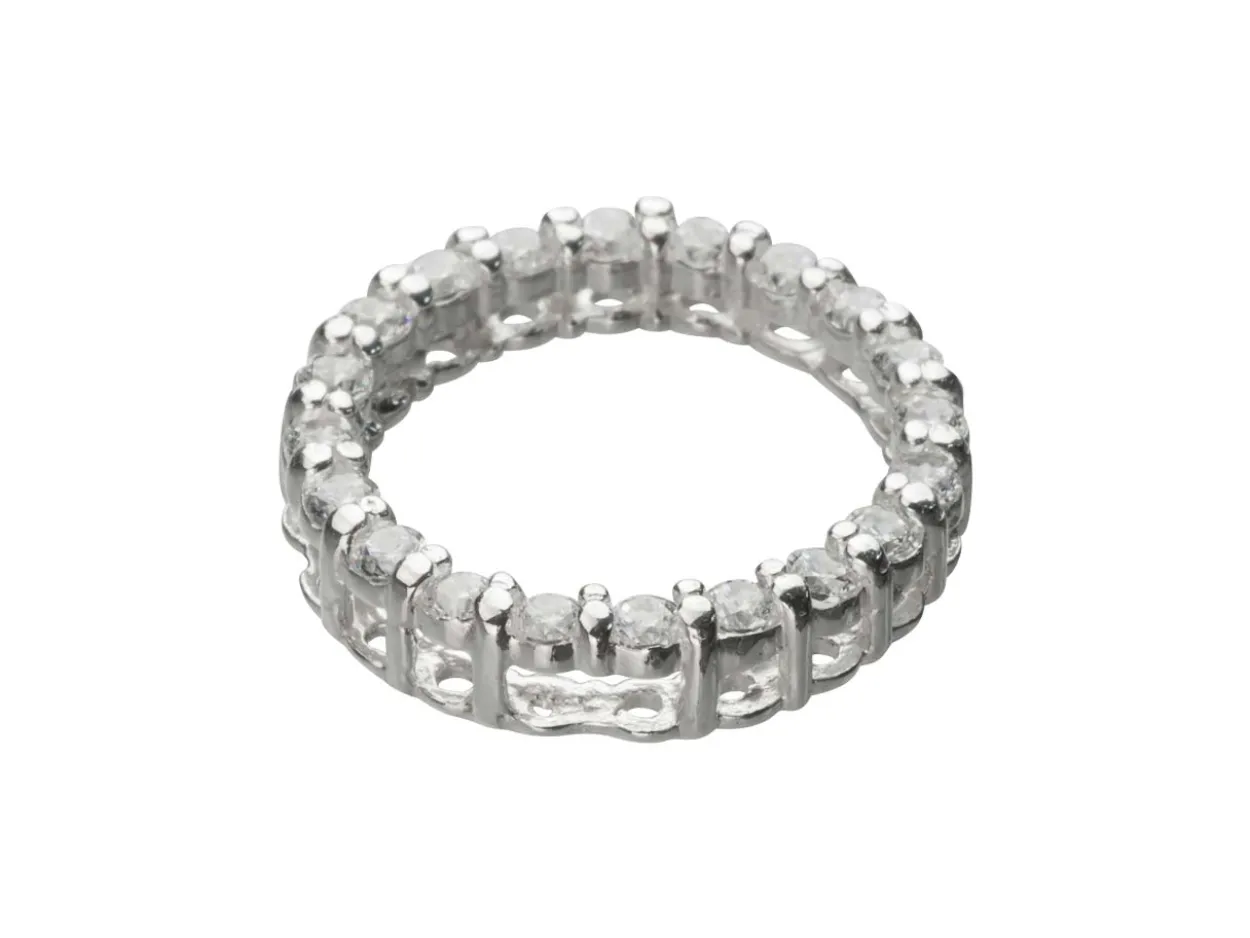Sterling Silver Circle Of Life Stone Set 18mm