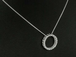 Sterling Silver Circle Of Life Stone Set 18mm