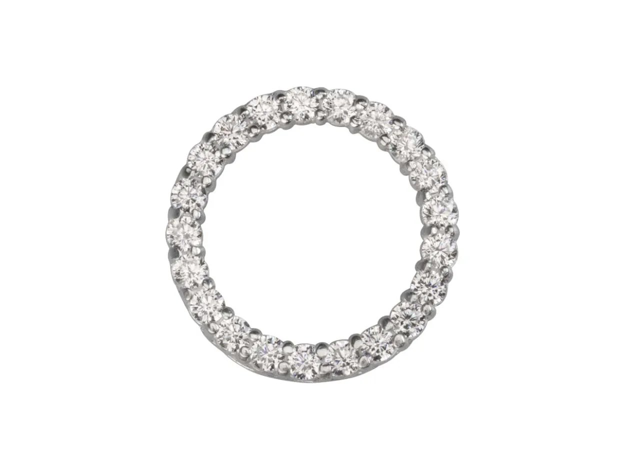 Sterling Silver Circle Of Life Stone Set 14mm