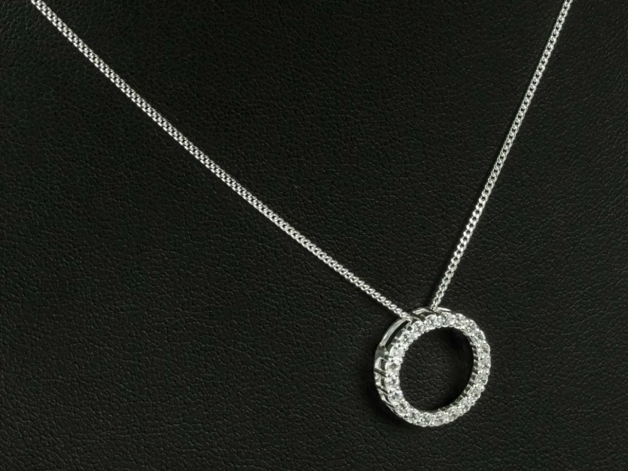 Sterling Silver Circle Of Life Stone Set 14mm