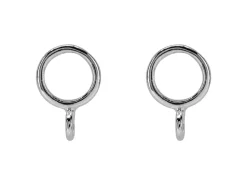 Sterling Silver Circle Of Life And Ring Earring 6mm Pack of 2, 100% Recycled Silver