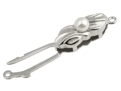 Sterling Silver Clasp With Cultured Pearl 16x5mm