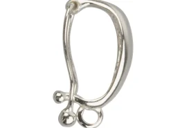 Sterling Silver Clip On Bail 14mm Domed Front