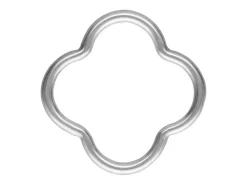 Sterling Silver Clover Connector Charms 10mm Pack of 5