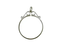 Sterling Silver Coin Mount British Shilling 1/- Scroll Top Pendant, 100% Recycled Silver