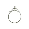 Sterling Silver Coin Mount 3D Scroll Top Pendant, 100% Recycled Silver