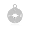 Sterling Silver Compass 10mm, 100% Recycled Silver