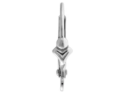 Sterling Silver Continental Ear Wire, With Grooved Fan