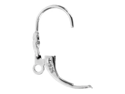 Sterling Silver Continental Ear Wire, With Grooved Fan