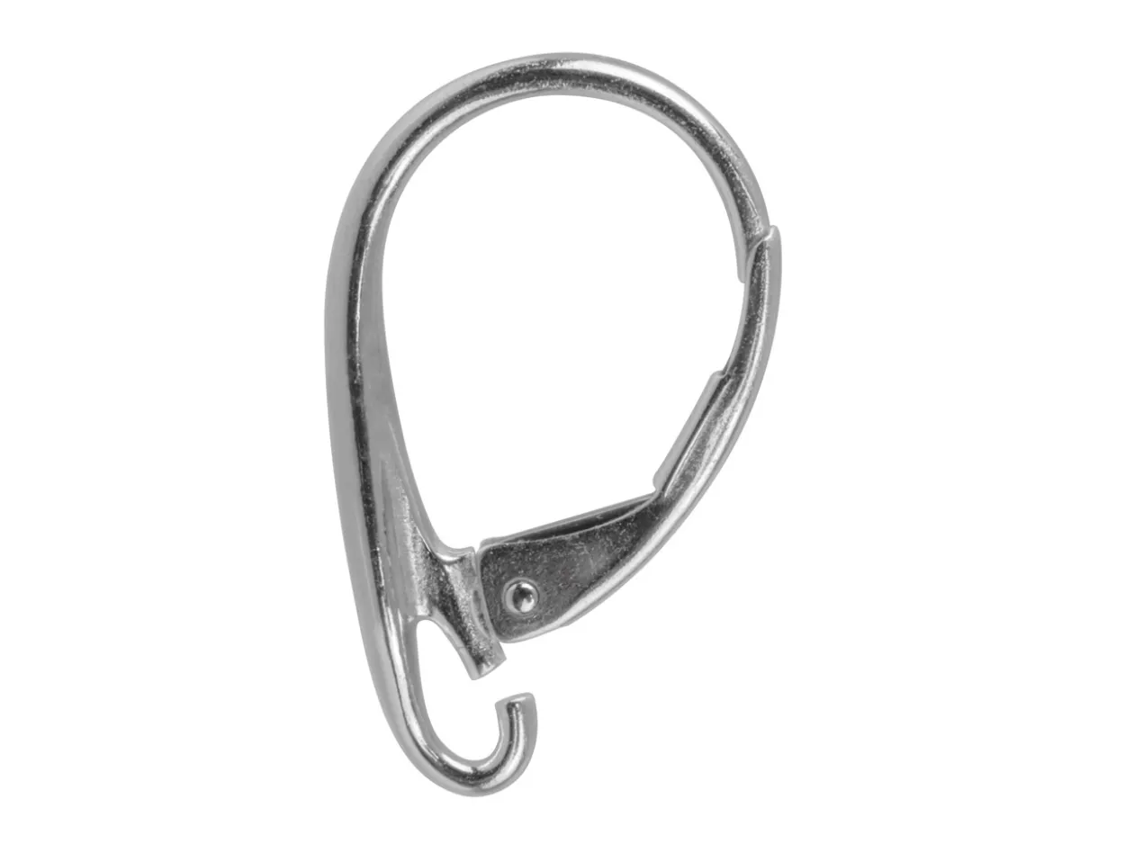 Sterling Silver Continental Ear Wire Flat With Open Loop