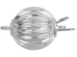 Sterling Silver Corrugated Ball Clasp 10mm